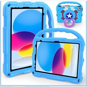 Blue Tablet Protective Case with Handle